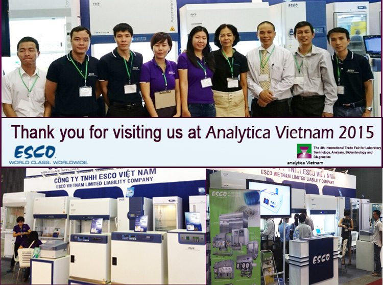 Esco Việt Nam tham gia triển lãm thành công tại Triển lãm Quốc tế Analytica Vietnam 2015